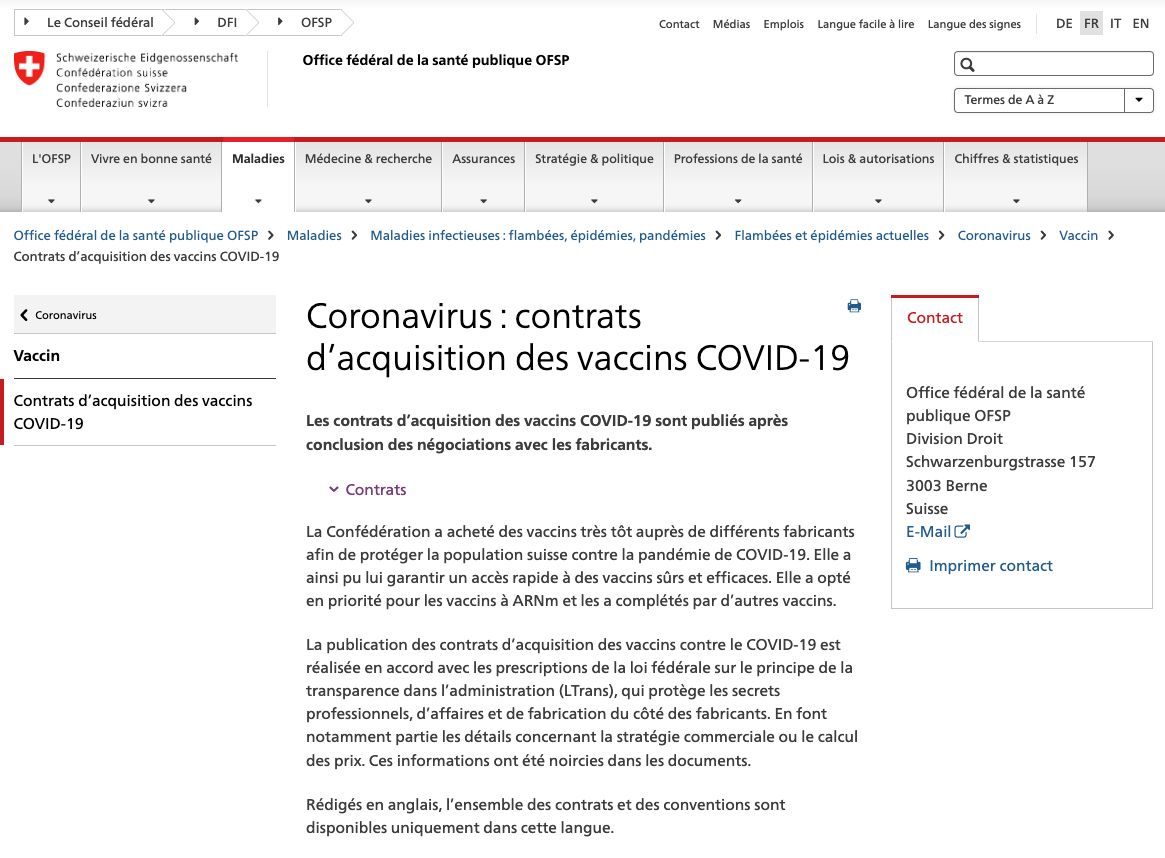 OFSP Contracts