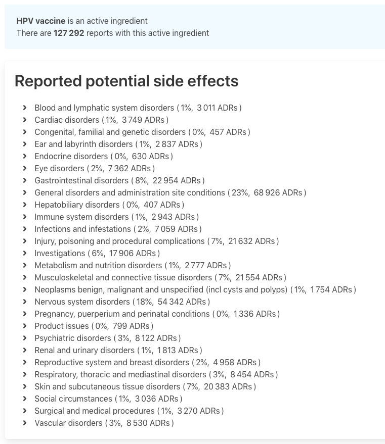 VIGIACCESS_2023-09-03_HPV vaccine injury reports