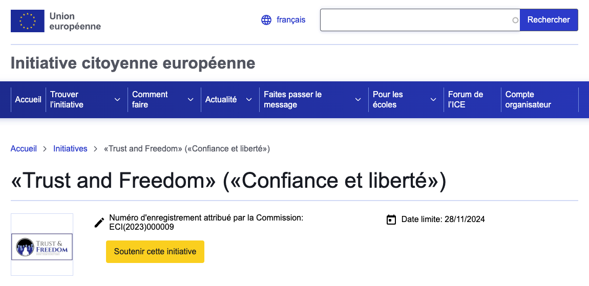 Trust and Freedom Initiative official page