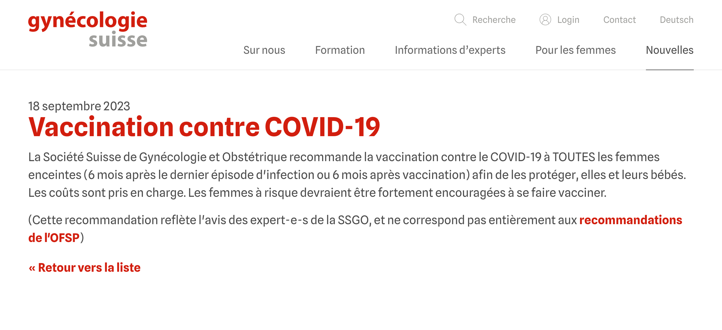 SSGO_2023-09_Covid Vaccin pour toutes les femmes enceintes