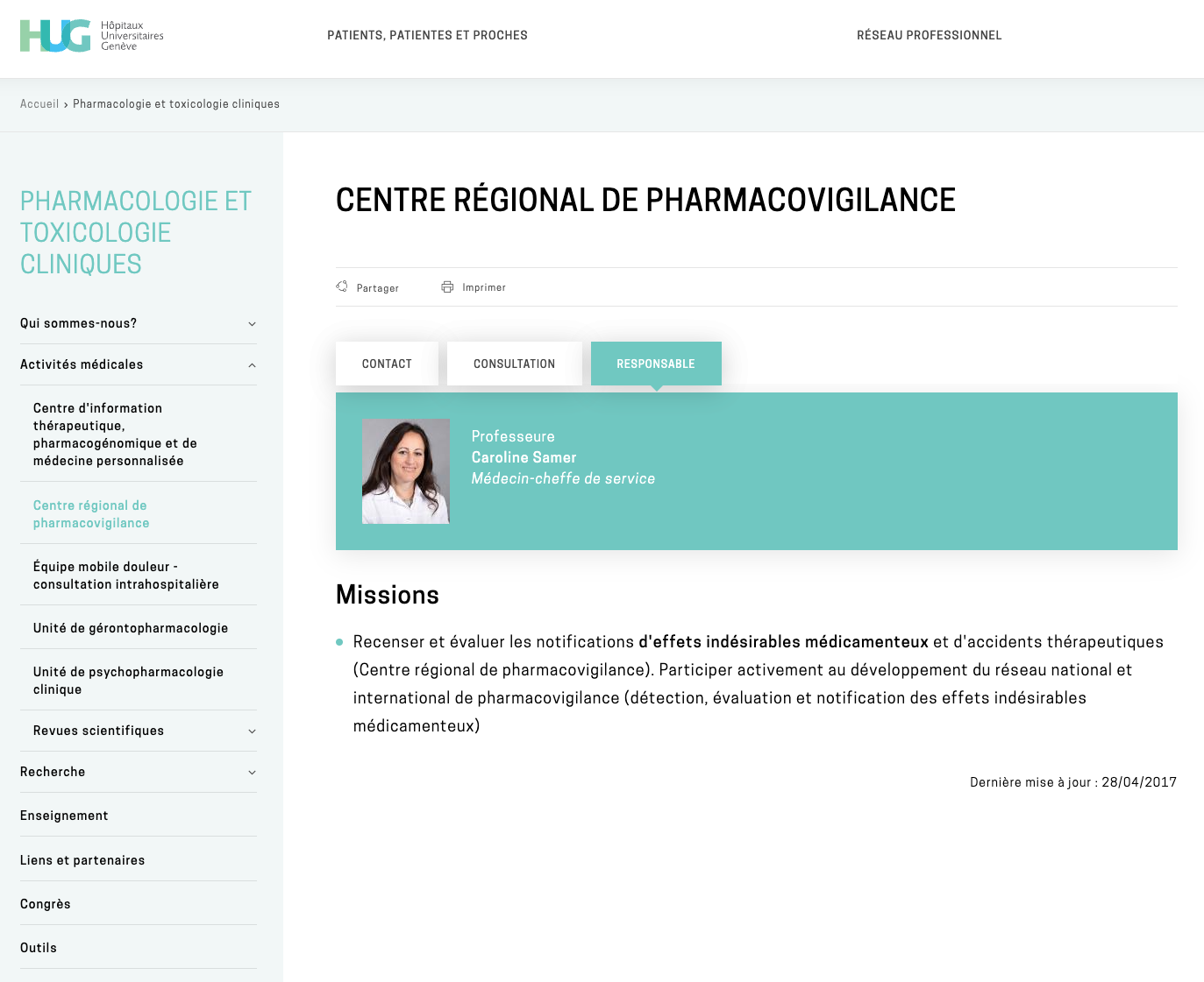 HUG_Centre de pharmacovigilance