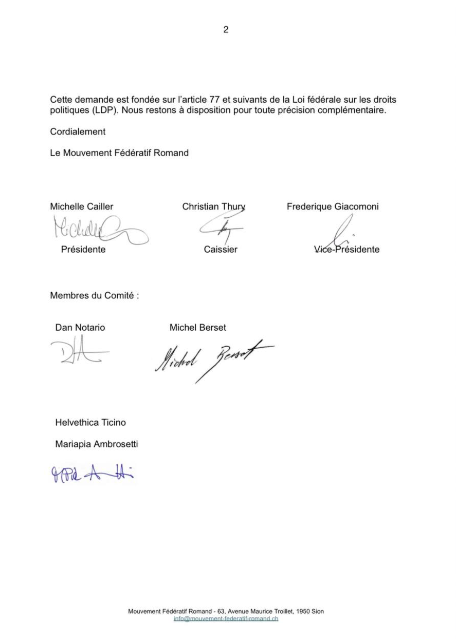 2025-09-29_Lettre MFR – recomptage votes loi e-ID page 2 2025-09-29_Lettre MFR – recomptage votes loi e-ID page 2