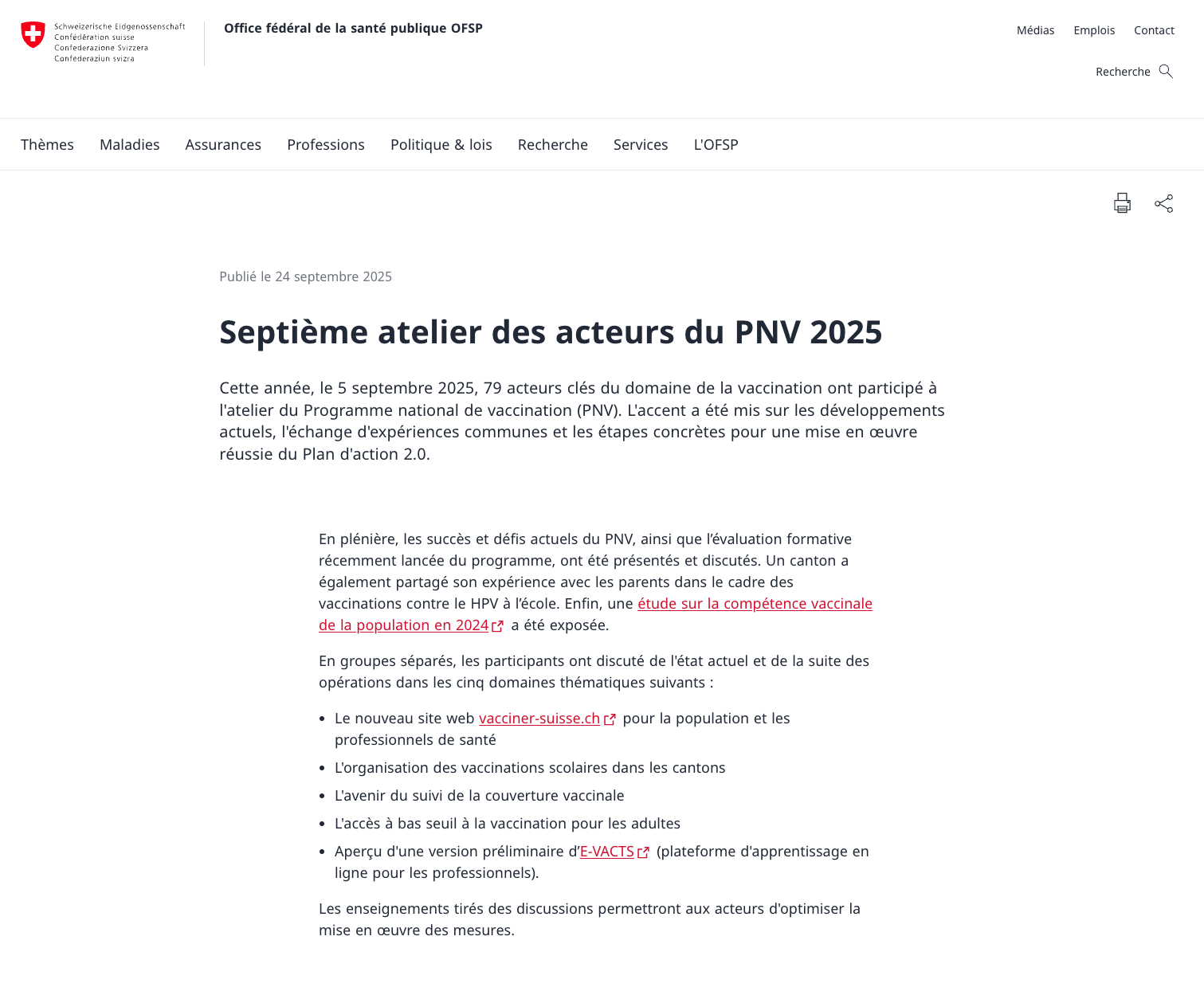 2025 OFSP Programme national de vaccination INFO WEB