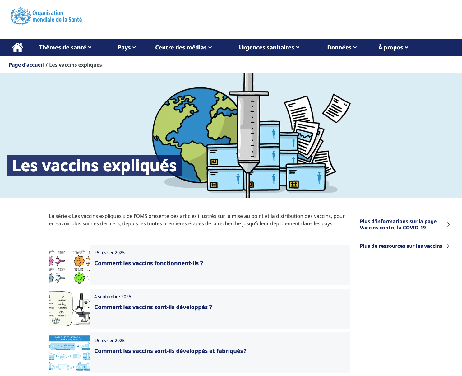 OMS-WHO Les vaccins expliqués