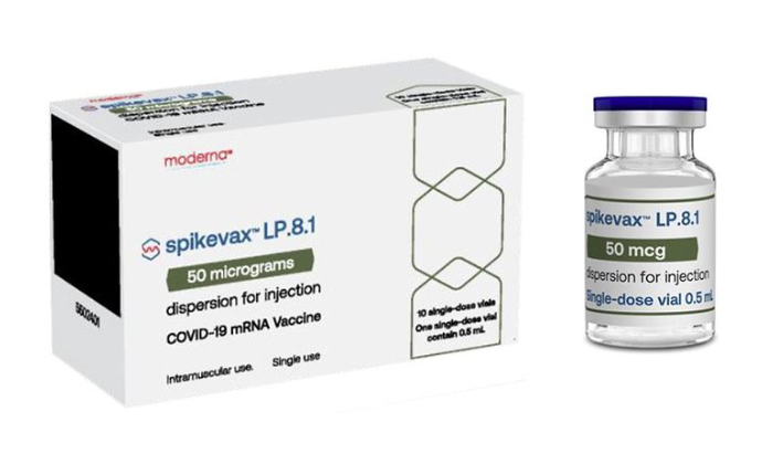 Spikevax Moderna 50mcg package and vial
