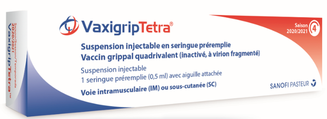 Vaxigrip Tetra Sanofi 2020-2021 package