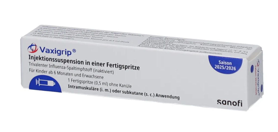 Vaxigrip Sanofi 2025 vaccine package DE