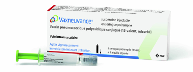 Vaxneuvance package and syringe MSD France