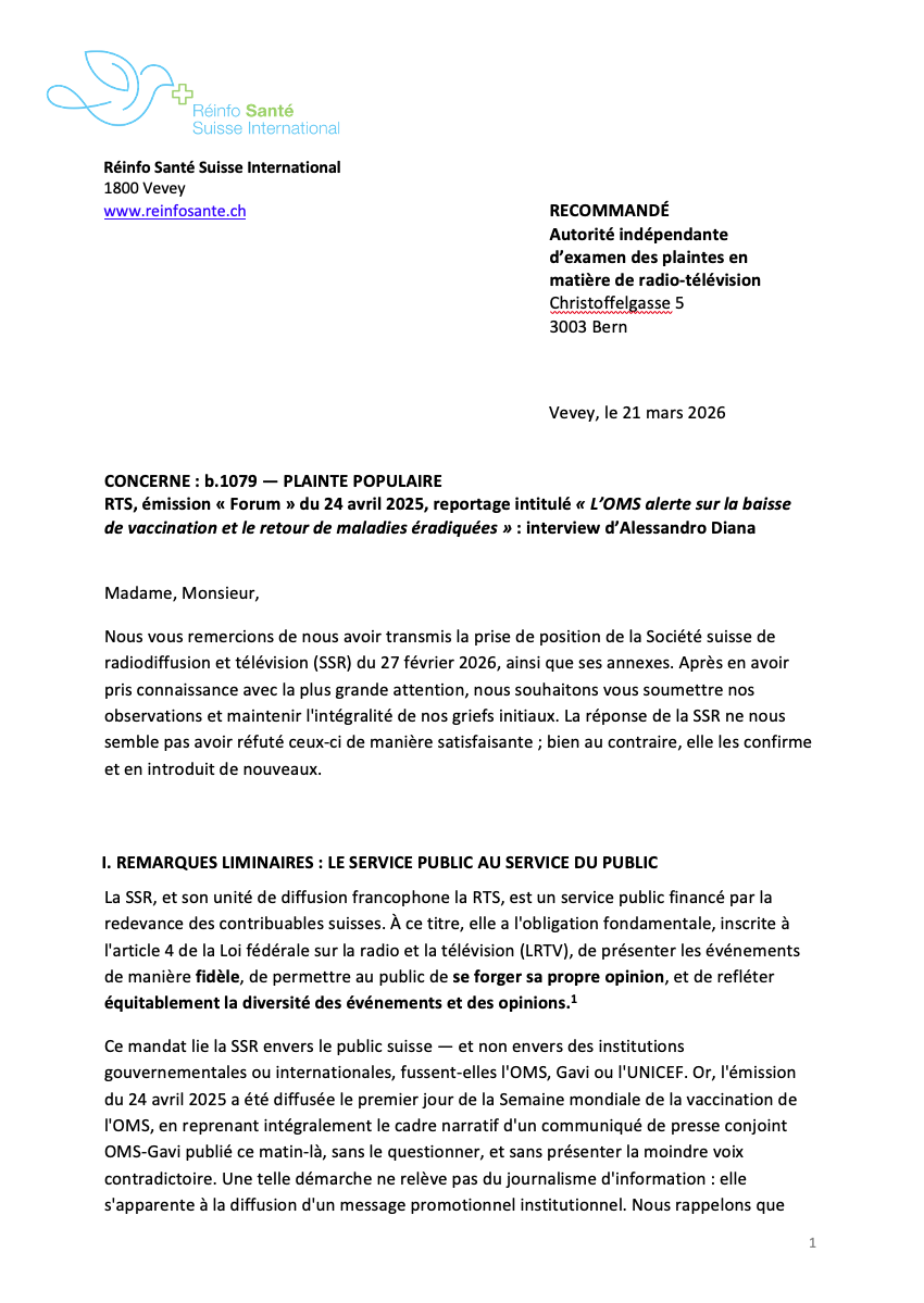 LETTRE_2026-03-21_AIEP_RTS Forum desinformation avec Dr Diana_Réponse à la SSR_Public COVER