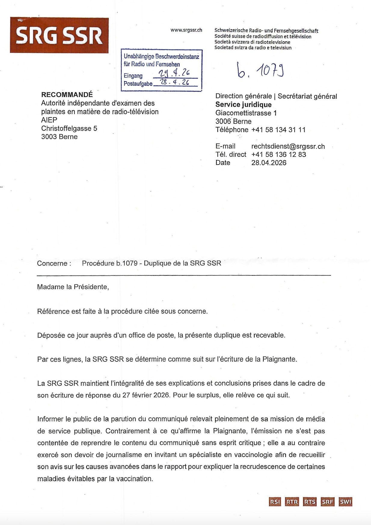 2026-04-28_SSR>AIEP b.1079 Lettre retour #2_Redacted_Page 1