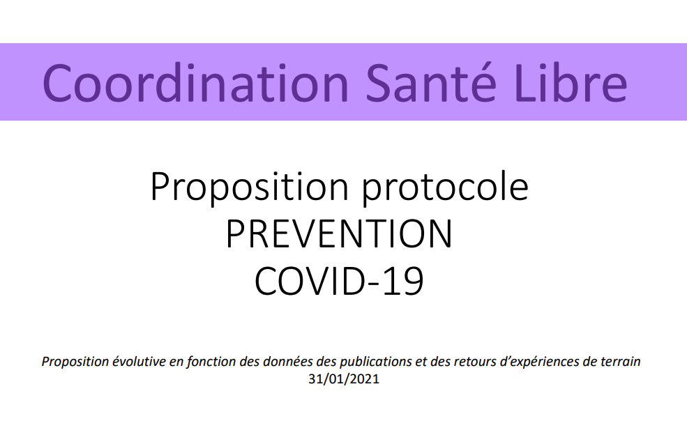 Coordination Santé Libre – Proposition traitement précoce