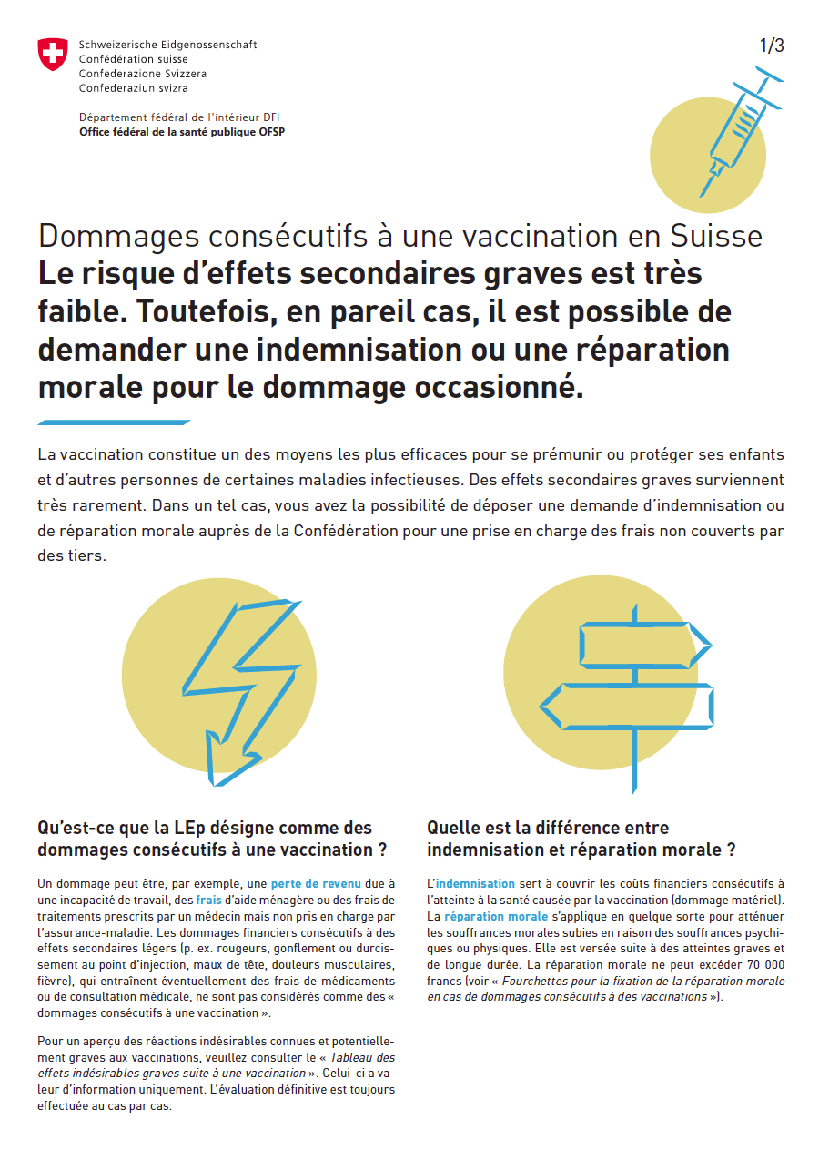 OFSP Flyer cover Indemnisation 2024-10